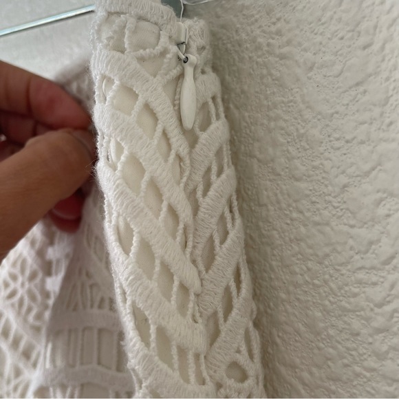 NWT Chicos White Crochet Skirt Size 12 - Picture 4 of 6